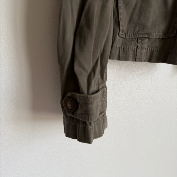Hollister Olive Utility Jacket Size S Military Style Lightweight Coat - Picture 4 of 9